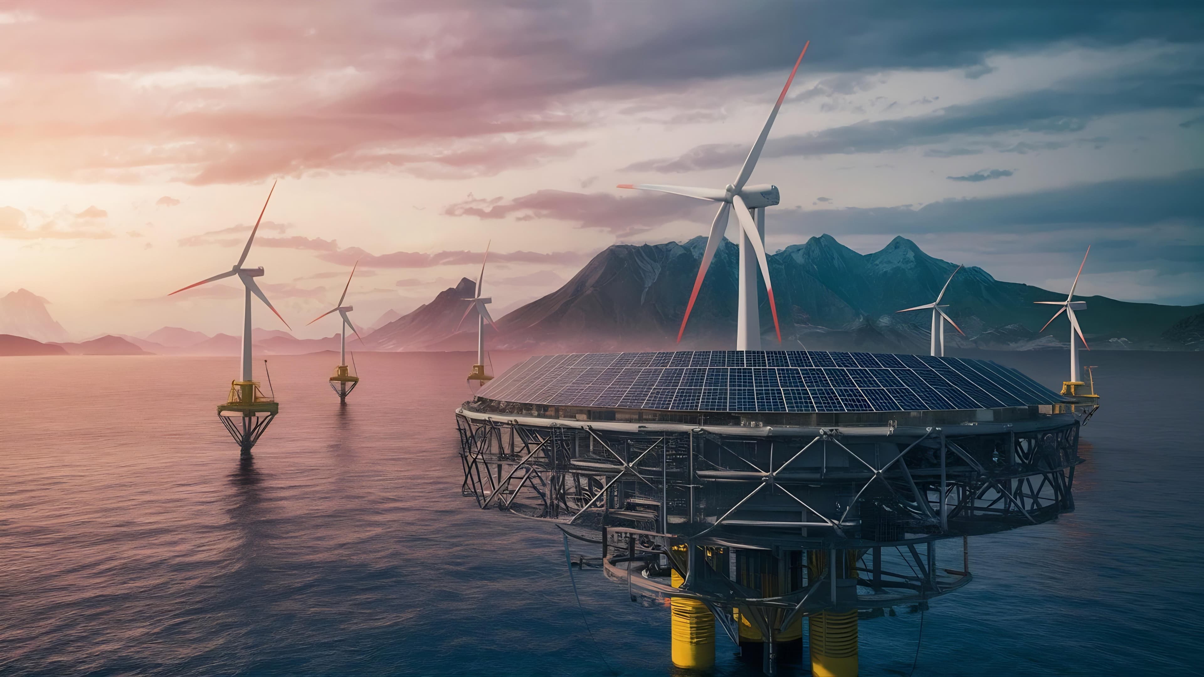 Renewable energy — wind and solar at sea